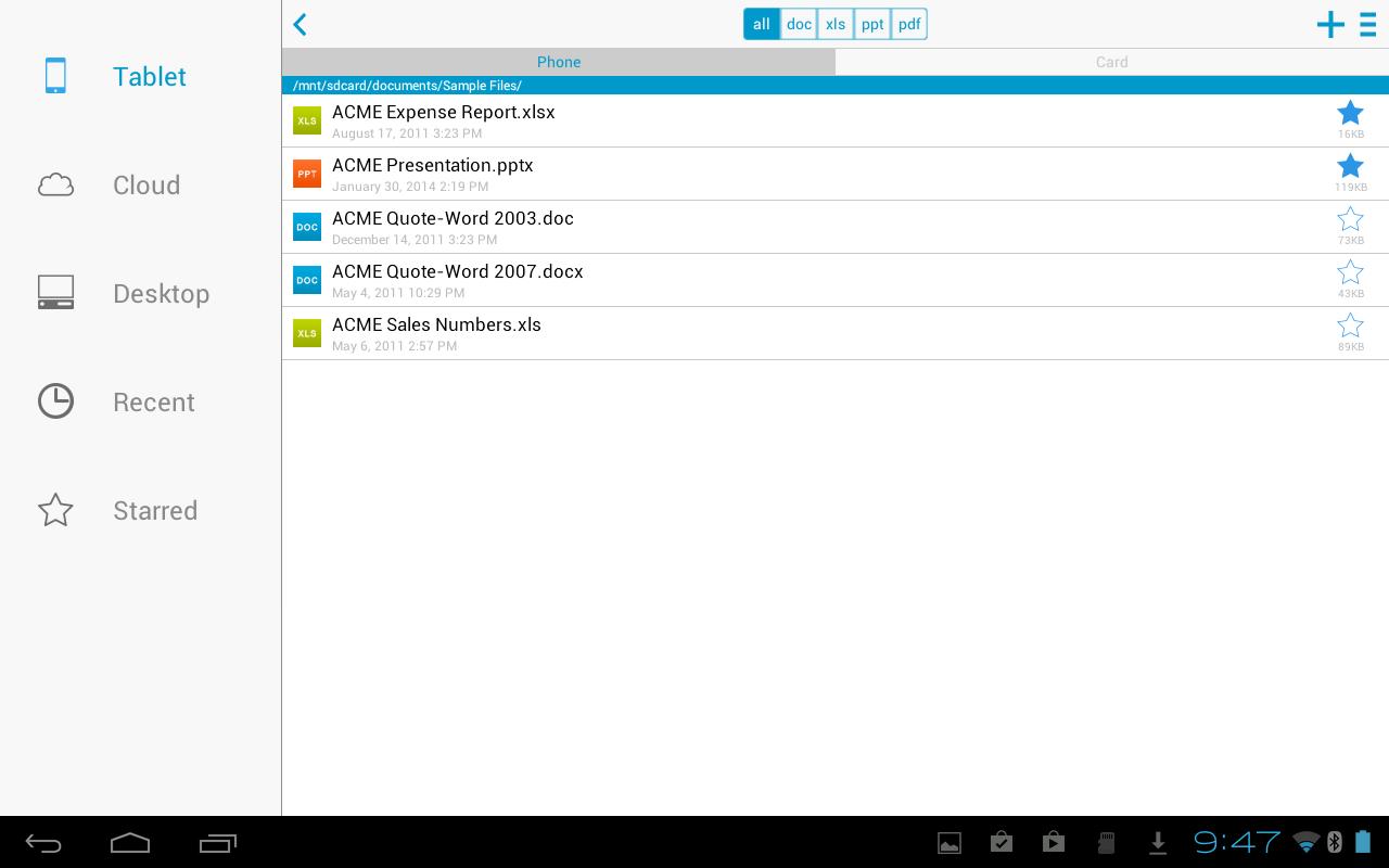 Android officesuite